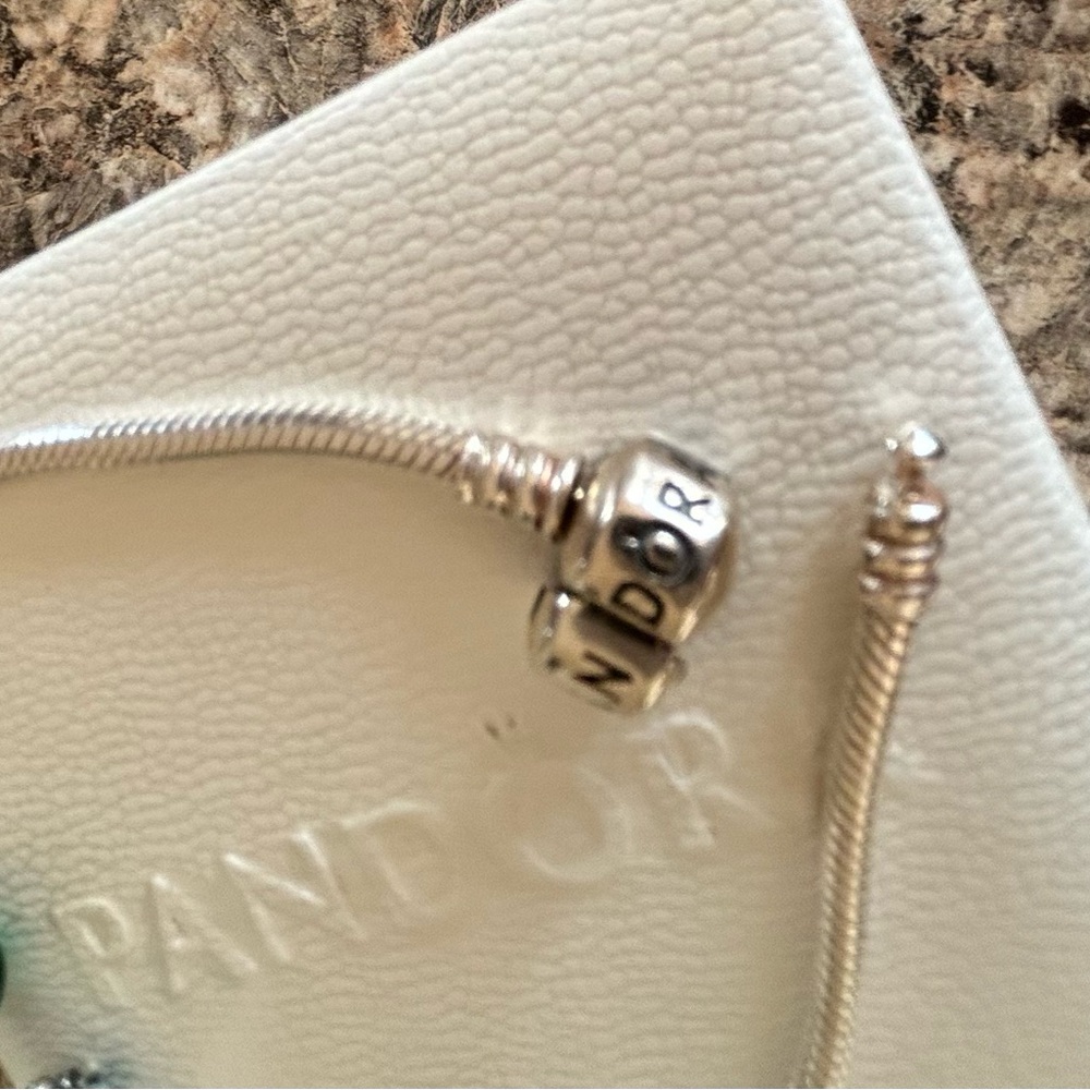 Pandora Silver Bracelet with Three Charms - Picture 6 of 9